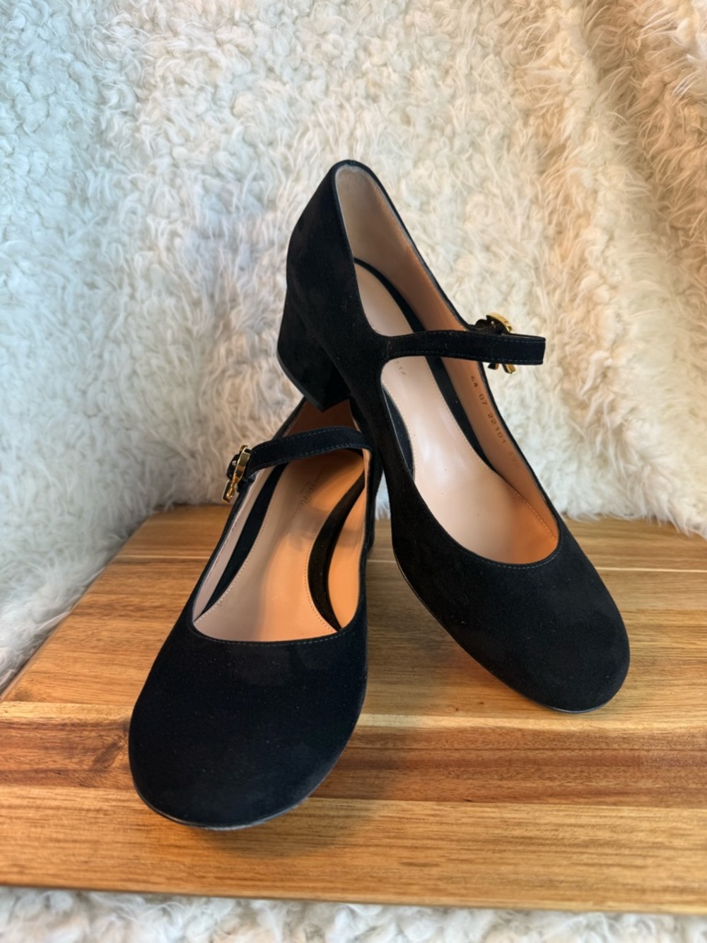GIANVITO ROSSI 45mm Mary Ribbon Suede Pumps